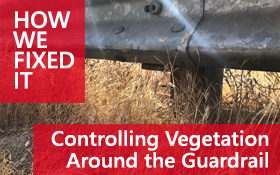Controlling Vegetation Around Guardrail